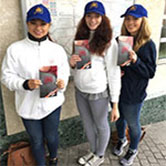 Team of staff employed to hand out promotional leaflets