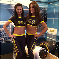 Gorgeous grid girls and promotional models available for hire