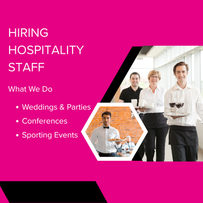 hospitality staff weddings parties conferences